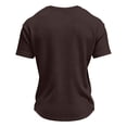 thumbnail image 4 of OIOLOYJM Waffle Knit Shirts for Men Short Sleeve Pullover Crewneck Ribbed Texture Tops Vintage Loose Lightweight Summer Workout Clothes Coffee 4XL, 4 of 4