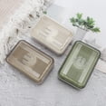 thumbnail image 6 of Unique Bargains 1 Pc Waterproof Soap Holder Double Layer with Cover White Soap Holder for Bathroom 5.35"x3.54"x2.01", 6 of 6