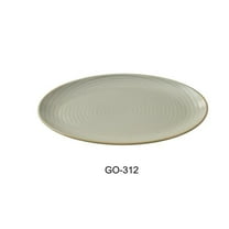 Yanco GO-312 Golden Coast 12 x 7.5 x 1 in. Oval Plate - China - Pack of 12