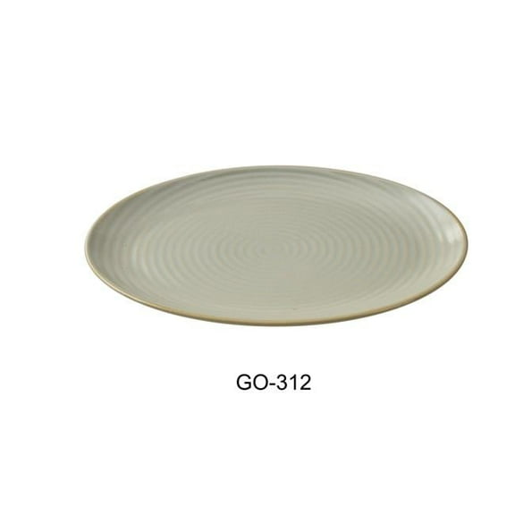 Yanco GO-312 Golden Coast 12 x 7.5 x 1 in. Oval Plate - China - Pack of 12