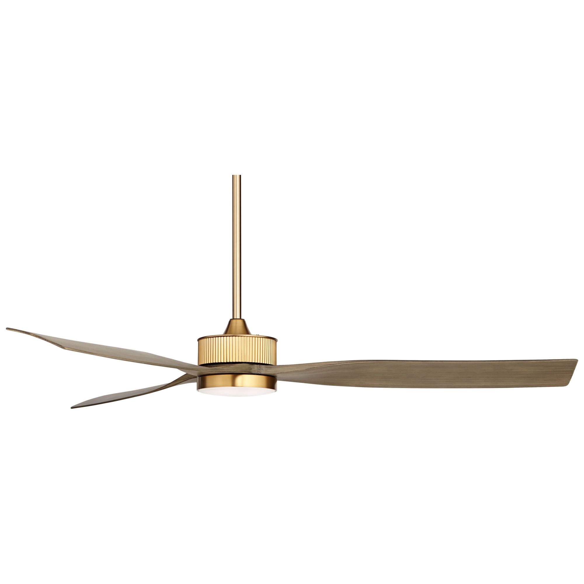 60" Casa Vieja Montage Modern Indoor Outdoor Ceiling Fan with Dimmable LED Light Remote Control Warm Brass Light Wood Damp Rated for Patio Exterior