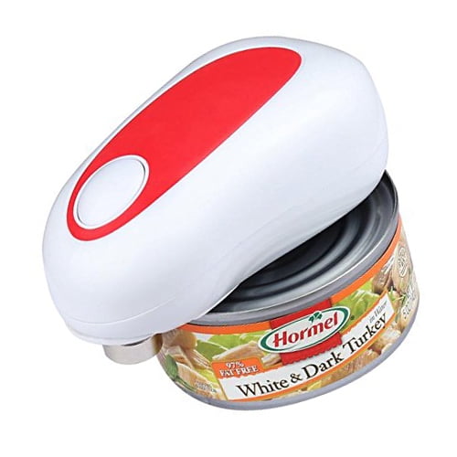 Can Opener, Electric Can Opener Smooth Edge One Touch Can Opener, Electric Can Openers for Seniors with Arthritis, No-Hands One Touch Can Opener(not included 4AA batteries)