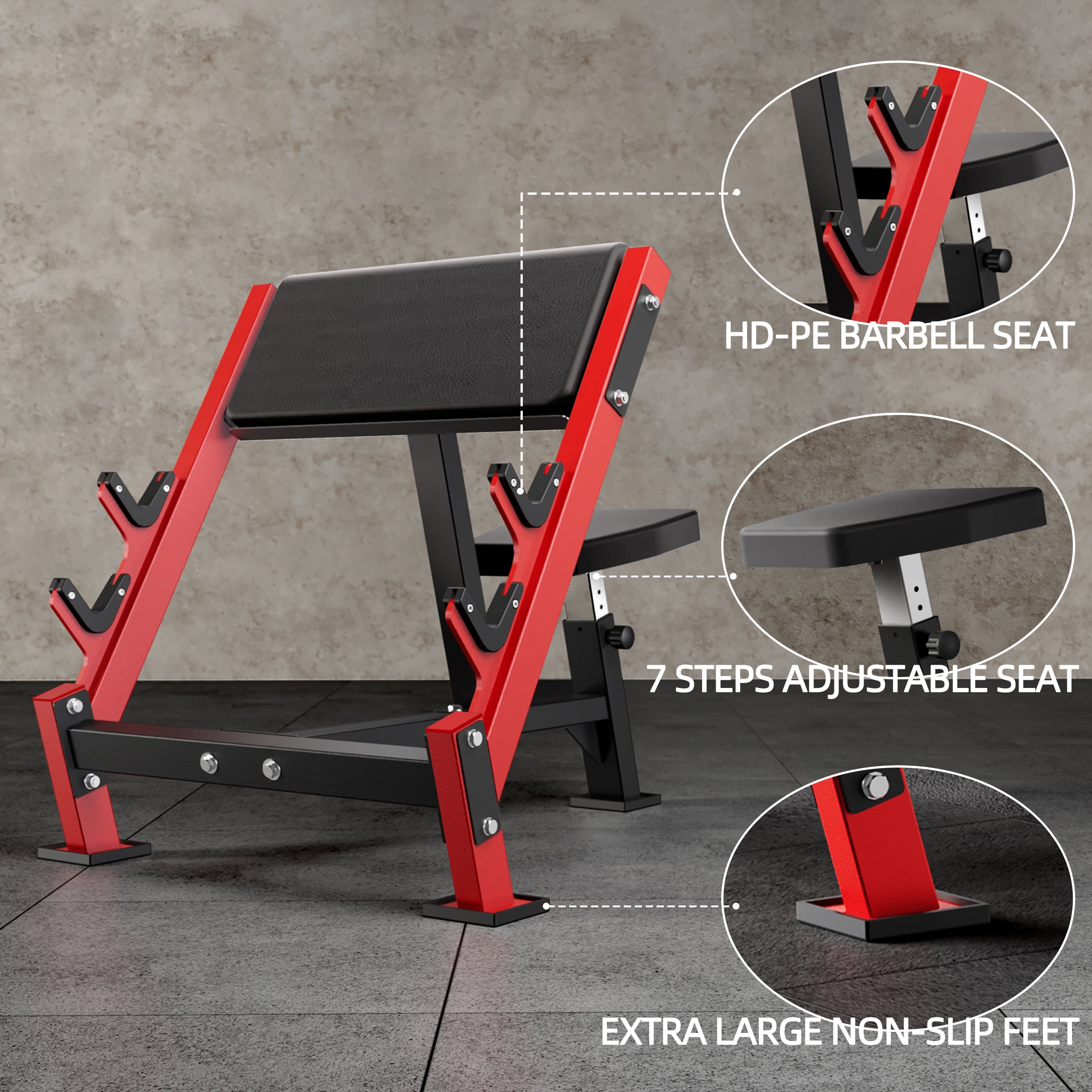 AOWINNOX Preacher Curl Bench, Tricep&Bicep Curl Machine, Arm Workout Equipment