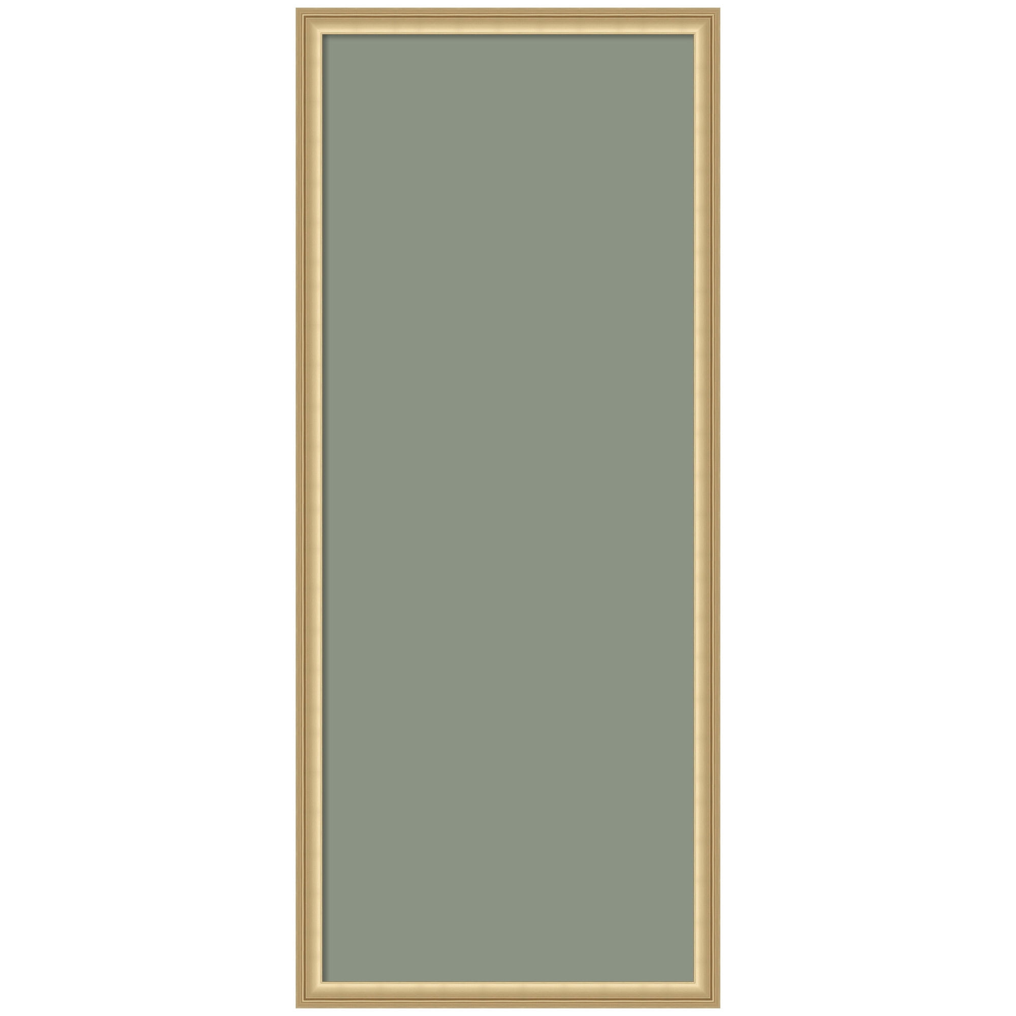 Kate and Laurel Framed Fabric Pinboard 18 x 42,  Printed Linen Classic Bulletin Board for Use as a Vision Board or Wall Organization, Florence Gold Frame