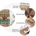 thumbnail image 3 of Western Texas Star Retro Bathroom Shower Curtains with 12 Hooks Polyester Waterproof Shower Curtain for Stalls Bathtubs Vintage Farmhouse Brown Teal Wooden Decorative Bathroom Curtain 36x72 Inches, 3 of 8