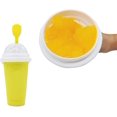 thumbnail image 2 of Slushy Ice Cream Maker Squeeze Peasy Slush Quick Cooling Cup Milkshake Bottles（yellow）, 2 of 7