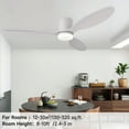 thumbnail image 4 of Ceiling Fans with Lights, 52 Inch Low Profile Ceiling Fan with Remote/App Control, Flush Mount, DC Reversible Motor, Dimmable LED for Bedroom,Indoor/Outdoor Use, 4 of 16