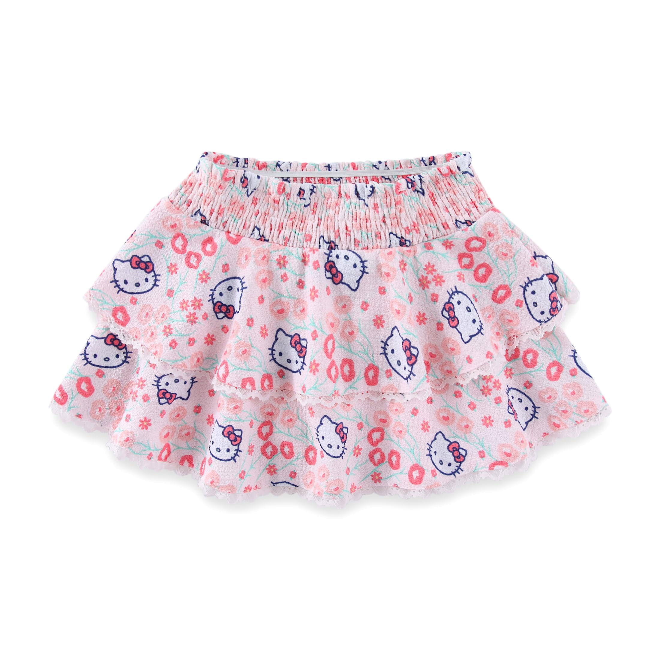 Hello Kitty Sanrio Short Sleeve Shirt and Skort Skirt Set (Girls), 2 Piece Set, Sizes 4-10
