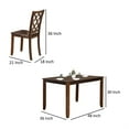 thumbnail image 5 of Ziko 5 Piece Dining Table Set, 4 Cross Back Chairs, Cherry Brown Solid Wood, 5 of 6