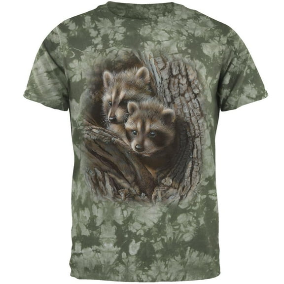 Baby Raccoons Tight Fit Mens T Shirt