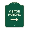 thumbnail image 1 of SignMission A-DES-G-1824-9868 18 x 24 in. Designer Series Sign - Visitor-Parking Right, 1 of 1
