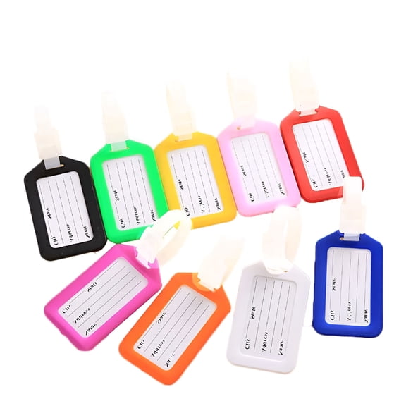 GASTROPOD 8 Pcs Silicone Luggage Tags, Vibrant Suitcase ID Labels, Colorful Baggage Identifiers for Travel, Flight & Cruise