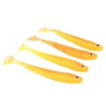 thumbnail image 3 of Fishing Soft Lures, Light T Tail Fishing Lures  Flexibility  Balance 4 PCS  For River Red Head White Body,Orange, 3 of 8