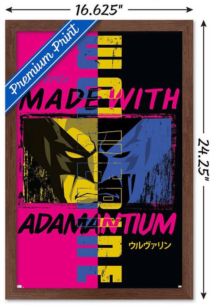 Marvel Comics - Wolverine - Made With Adamantium Wall Poster, 14.725" x 22.375", Framed
