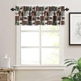 thumbnail image 4 of Rustic Kitchen Valances for Windows,Retro Farmhouse Vintage Country Cabin Moose Deer Bear Rod Pocket Valance Curtain for Bedroom Living Room Cafe，54X18 1 Piece, 4 of 6