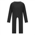 thumbnail image 6 of IROINNID Long Sleeve Cotton Shirt Cozy Long Gown V-Neck Collar Blouse Tops Shirt,Black, 6 of 7