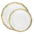 thumbnail image 2 of VEZEE Aristocrat Collections Dinner Plate White & Gold 10.25" Pack of 40, 2 of 3