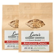 Laura's Gourmet Granola - AppleLicious Crunch - Gluten, Soy & Dairy Free - Organic Agave, Chewy Cinnamon Diced Apples, Vegan, Artisan, Chef's Trifecta of Taste, Texture & Mouthfeel - 16 OZ (2 Pack)