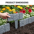 thumbnail image 7 of Imitation Stone Garden Fence Plastic Retaining Edging Border Grey Cobbled Effect,Plastic Garden Retaining Edging Fence,Flexible Interlocking Landscape Edging,for Landscaping Flower Beds, 7 of 7