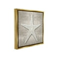 thumbnail image 4 of Stupell Industries Rustic Grey Starfish Nature Painting Gold Floater Framed Canvas Art Print Wall Art, 18 x 18, 4 of 10