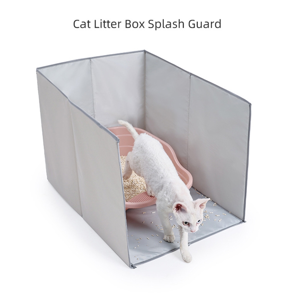 Splash Proof Litter Tray Barrier PVC Coating Protector Mat For Pet Litter Box