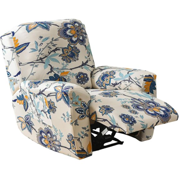 Recliner Slipcovers 4-Pieces Lazyboy Covers Couch Chair Cover Non Slip Reclining with Storage Pockets Furniture Protector for Living Room