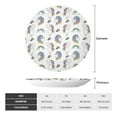 thumbnail image 2 of Balery Funny Kawaii Unicorns Dancing Print Bone China Decorative Plate Ceramic Dinner Plates Art Crafts with Display Stand-7in, 2 of 6