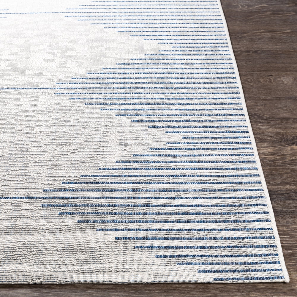 Livabliss Outdoor Rugs, 2x3 Eagean Global Blue Area Rug for Patio, Porch, Deck, Backyard, Waterproof Indoor Outdoor Carpet (2' x 2'11")