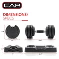 thumbnail image 4 of CAP Barbell 5-in-1, 25lb ADJUSTABELL® Dumbbell, (5 10 15 20 25 lb) in 5lb Increments, 4 of 7