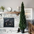 thumbnail image 5 of Vickerman 7' Artificial Potted Green Cedar Tree., 5 of 6