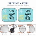 thumbnail image 5 of Kdxio Summer Stay Wild And Free Print 2-Piece Sun Shade Front Windshield - Foldable Car Front Window Sunshades For Most Sedans Suv Truck, 5 of 6