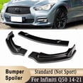 thumbnail image 2 of Front Bumper Spoiler Lip for Infiniti Q50 2014-2021 Standard(Not for sportDIY Lower Bumper Diffuser rotector Modification, 2 of 7