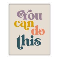 Motivational Wall Art, Positive Saying Poster, Affirmation Art, Classroom Wall Decor, Boho Kids Art, Inspirational Quote You Can Do This, Encouragement Gift UNFRAMED Print 8"X10"