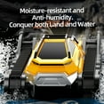 thumbnail image 2 of Amphibious 2.4G Remote Control Tank with 3 Rechargeable Batteries - ABS All-Terrain Armored Vehicle with Watch & Handheld Dual Controllers, 40m Range, 18min Playtime, Stunt Functions: Wheelie,, 2 of 6