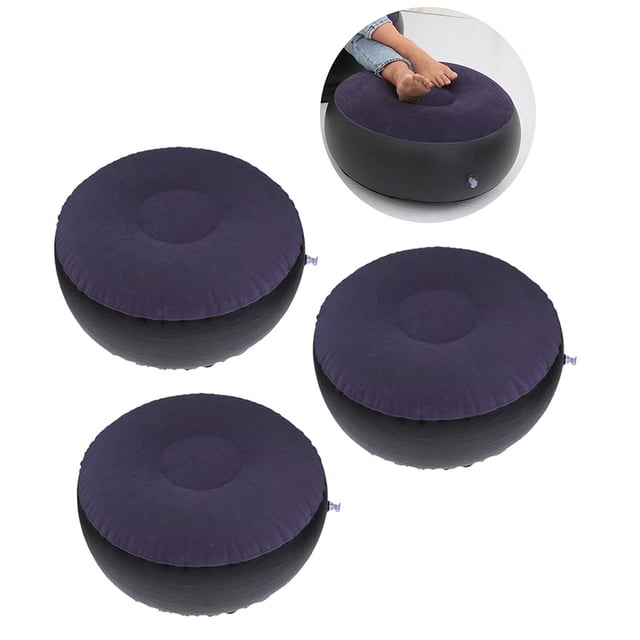 Silla de Aire Portátil para Salón de Jardín con Asiento de Taburete Inflable Plegable para Acampar de 3 Piezas DYNWAVEMX Otomano inflable plegable