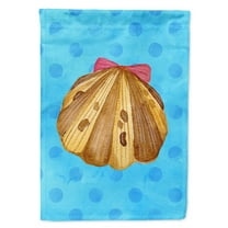 Sea Shell Blue Polkadot Flag Canvas House Size