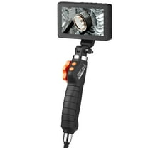 Industrial Borescope, 180° Articulating Endoscope, 5" IPS Display, 8X Magnification, 6.4mm Camera Probe
