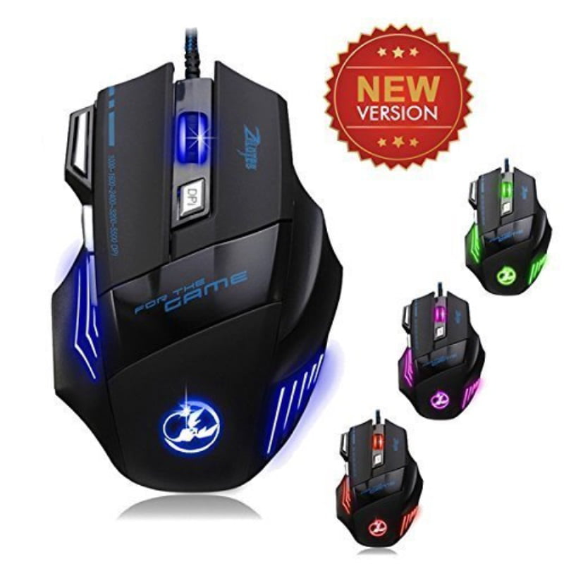 OUYAWEI Electronics Professional Wired Gaming Mouse 7 Button 5500 DPI LED Optical USB Computer Mouse Game Mouse Silent Mause for PC Black