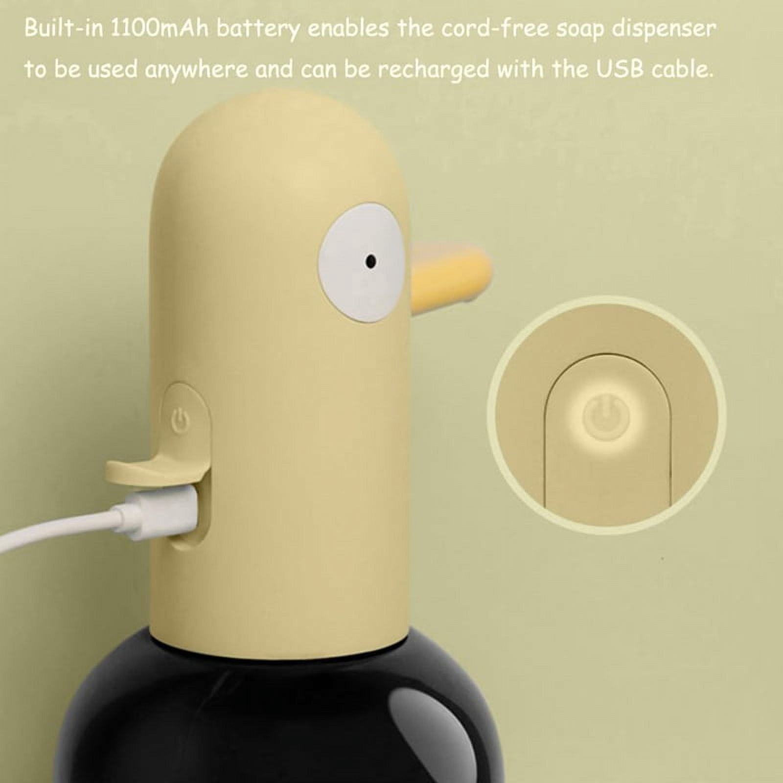 Automatic Induction Foam Soap Dispenser Contactless Duck Shape Soap Dispenser 400ml,High-Precision Sensor Soap Dispenser