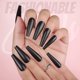 thumbnail image 4 of 10 juegos de uñas postizas largas de cobertura completa, uñas postizas brillantes para mujeres y niñas, 4 of 6