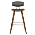 thumbnail image 4 of Home Square Fox 30" Faux Leather Bar Stool in Walnut and Brown - Set of 2, 4 of 9