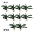 thumbnail image 2 of thinsony 10 Pieces Artificial Plants Leaves artificial Plastic Flowers Phalaenopsis Leaf Spring Micro Landscape For Ornaments Large Size, 2 of 5