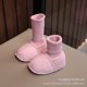 thumbnail image 1 of Zapatos de bebé de lana gruesa, botas de algodón de fondo suave, calzado infantil cálido de invierno, zapatos de piel sin caída para 3-6-12 meses de edad, 1 of 5