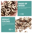 thumbnail image 2 of 100pcs 15mm DIY Doodle Educational Toy Small Natural Wooden Slice Scrapbooking Embellishments DIY Craft Decor (English Letters Pattern), 2 of 7