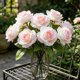 thumbnail image 5 of YiJuHui Artificial Rose Bouquet Wedding Flowers Faux Floral Stems with Leaves Realistic Bridal Bouquet Centerpiece for Home Decor Party Decorations, 5 of 6