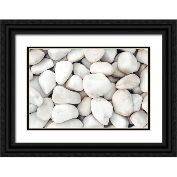 Artographie Studio 24x17 Black Ornate Wood Framed with Double Matting Museum Art Print Titled - Stones 003