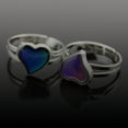 thumbnail image 3 of Naierhg Unisex Fashion Heart Shape Color Changeable Mood Jewelry Lovers Couple Ring A, 3 of 7