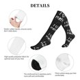 thumbnail image 5 of Lsque I love Math Pattern Sport Compression Socks for Men & Women 15-20 mmHg Knee High Nurse Pregnant Running Medical and Travel Athletic, 5 of 6