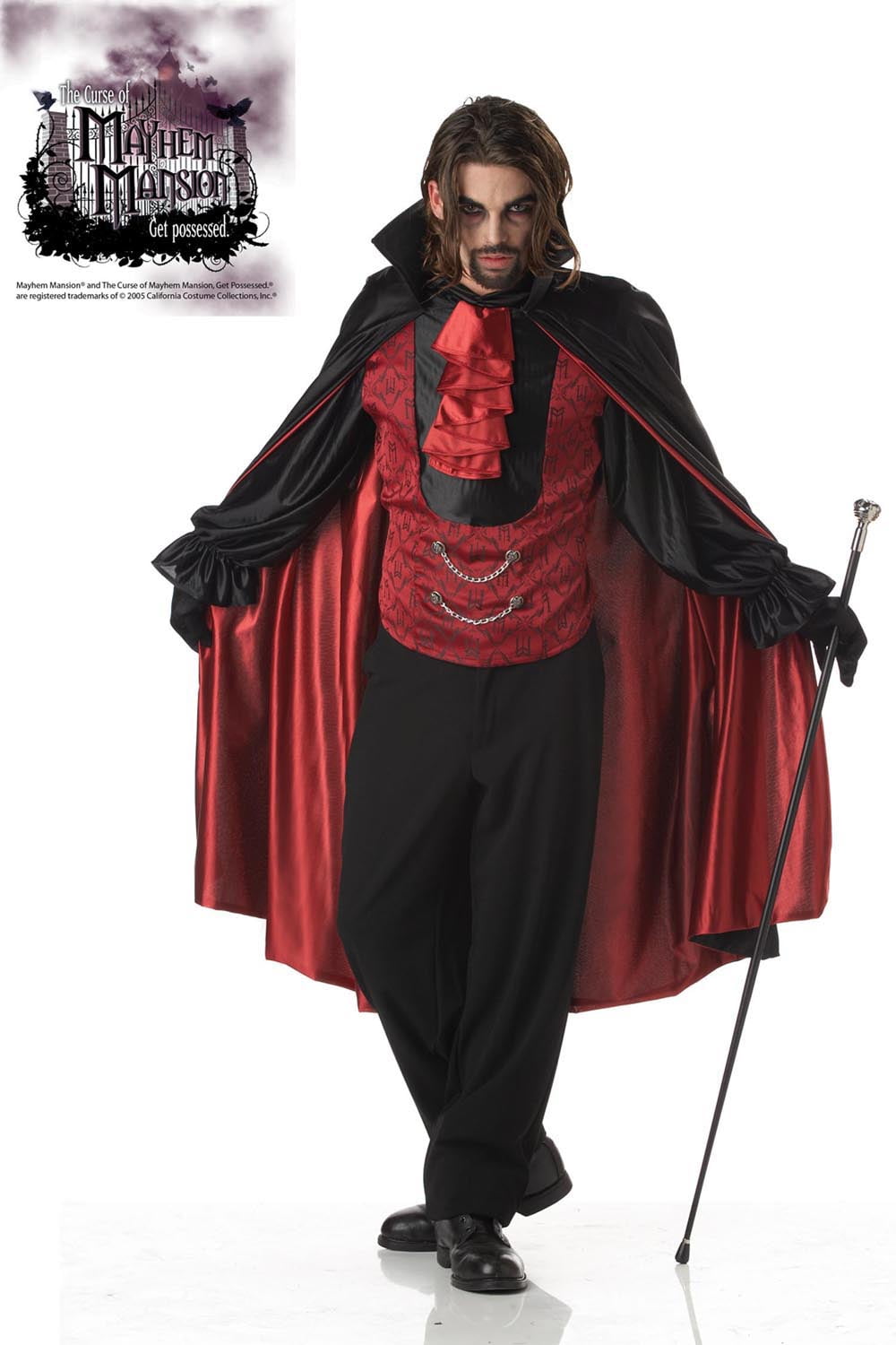 Mayhem Mansion Count Bloodthirst Vampire Costume Adult - Walmart.com