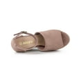 thumbnail image 4 of BLISSFUL STEP Espadrilles Platform Heels Wedge Sandals Dust Pink 9, 4 of 7
